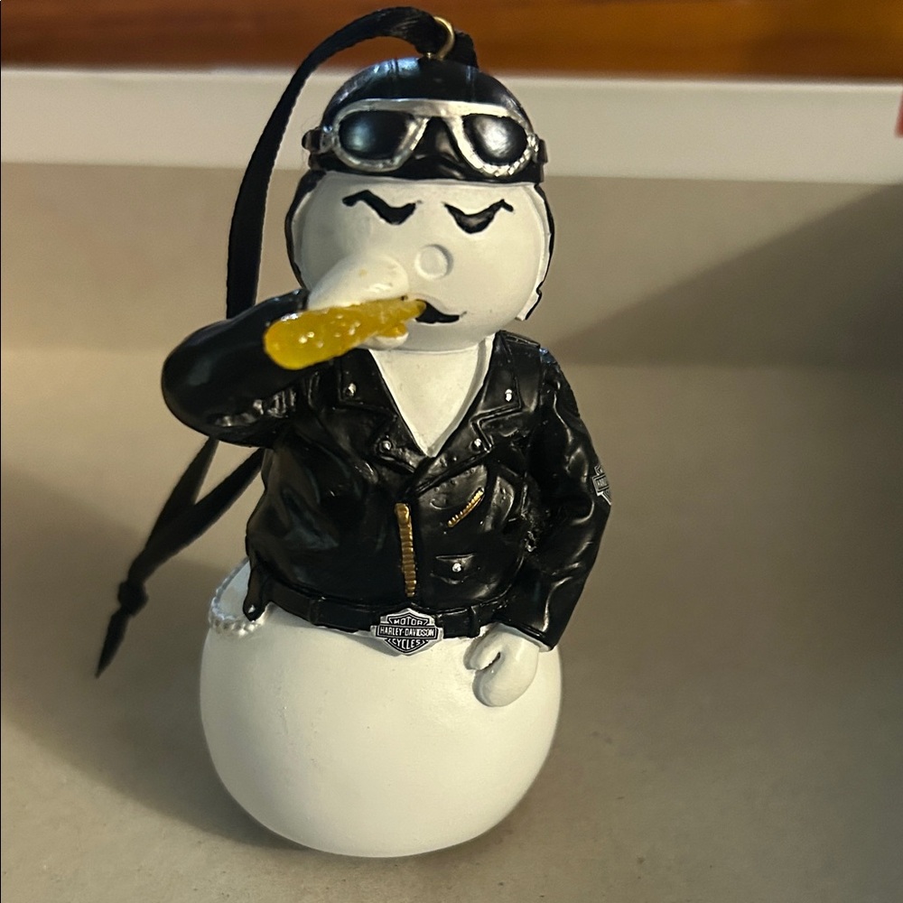 Biker Snowman Ornament Harley Davidson 2017